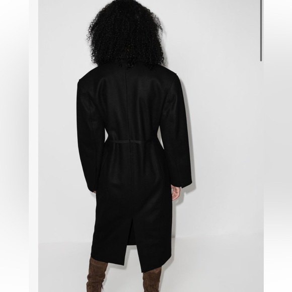 Jacques long wool coat, La Manteca Soco Belted - Picture 2 of 2